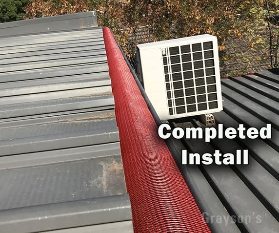 Completed gutter protection install