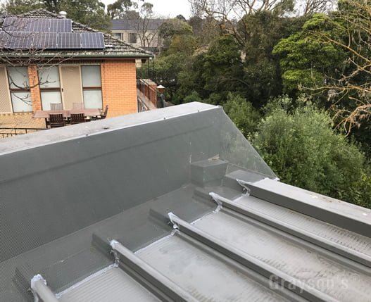 Bushfire-rated mesh installed in box gutter