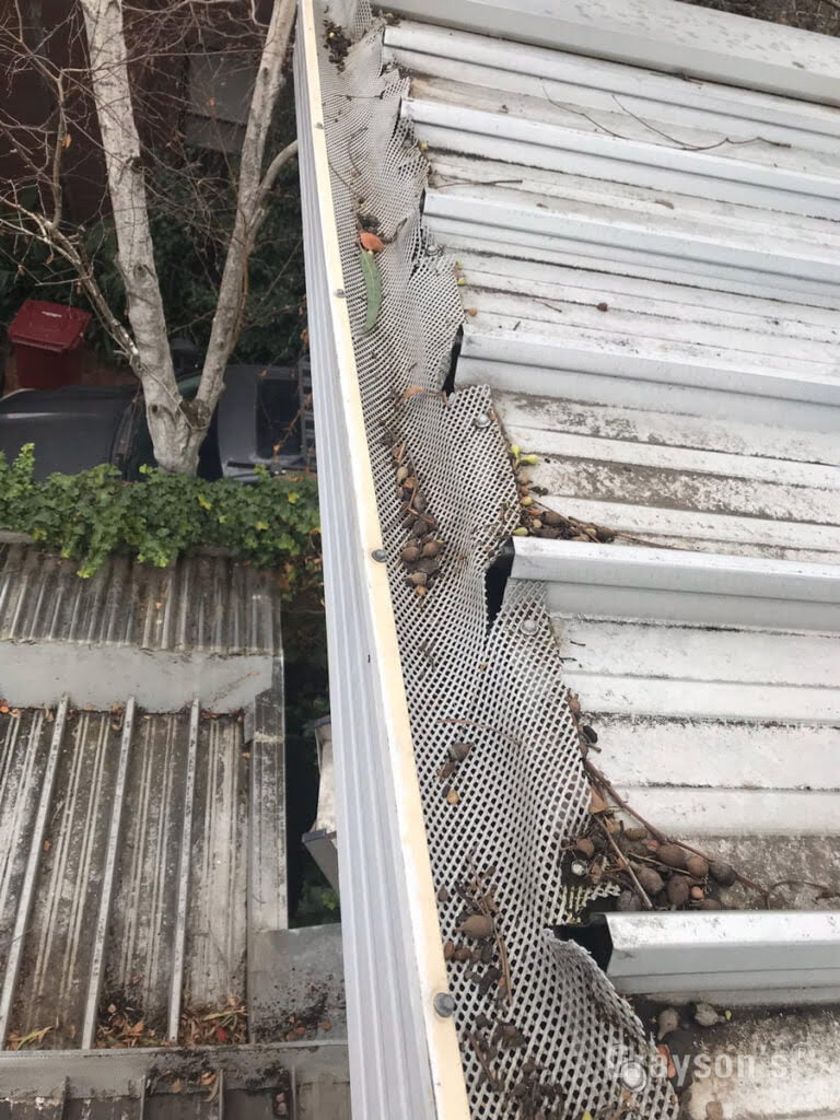 This gutter guard needs replacing