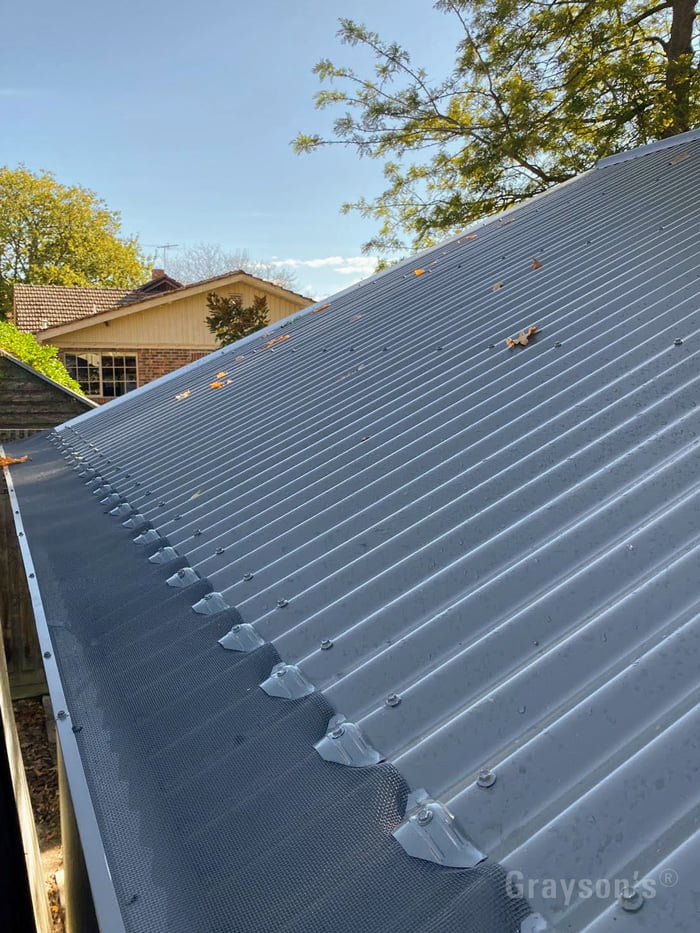 Gutter Guard on corrugated roof