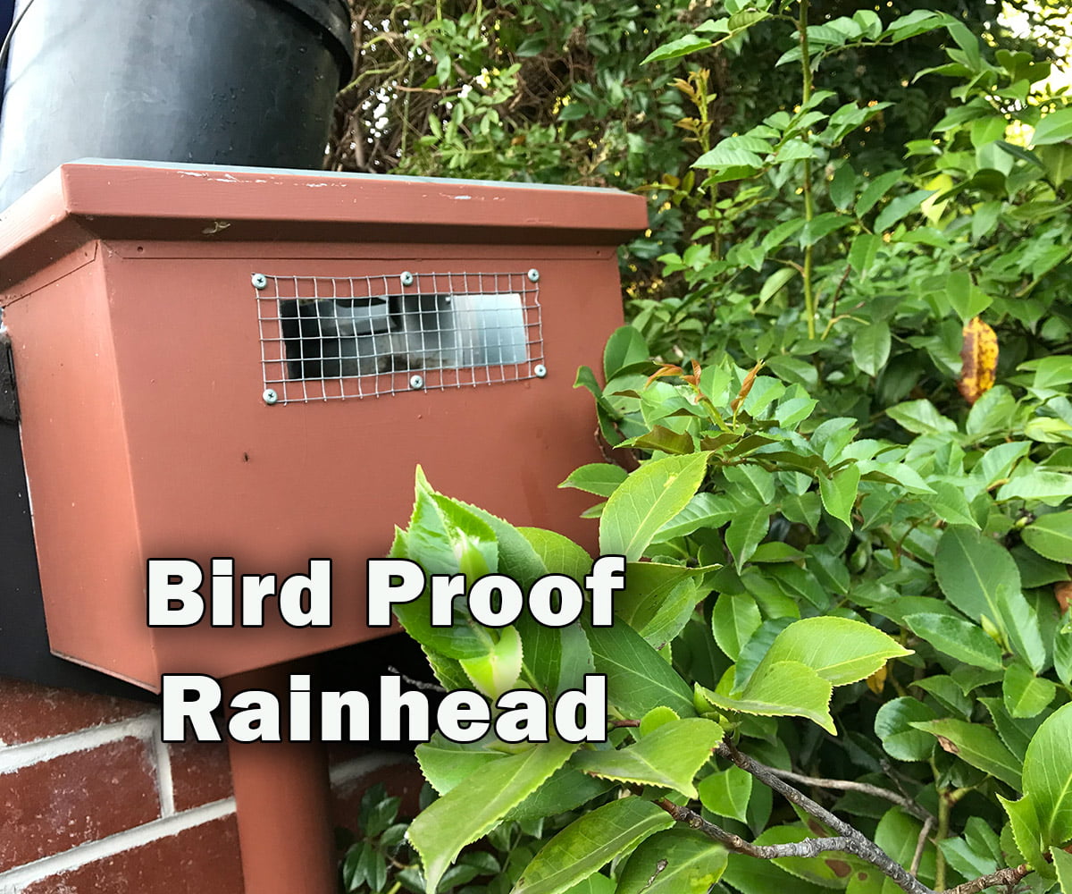 Bird proof rainhead stop pest birds