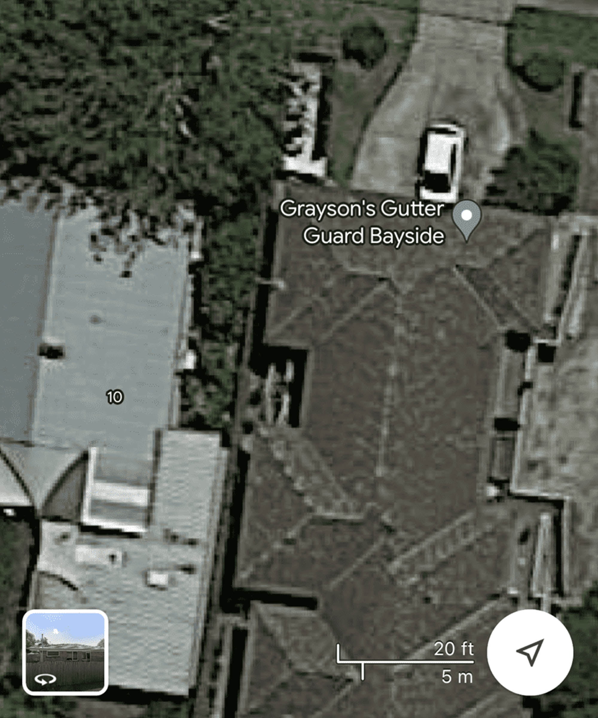 How do you measure gutters for gutter guards from Google Satellite view